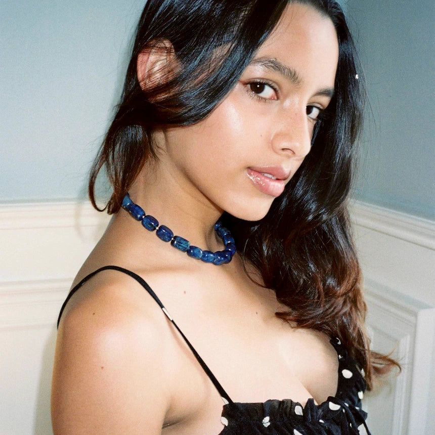 Candy Stone Necklace - Navy