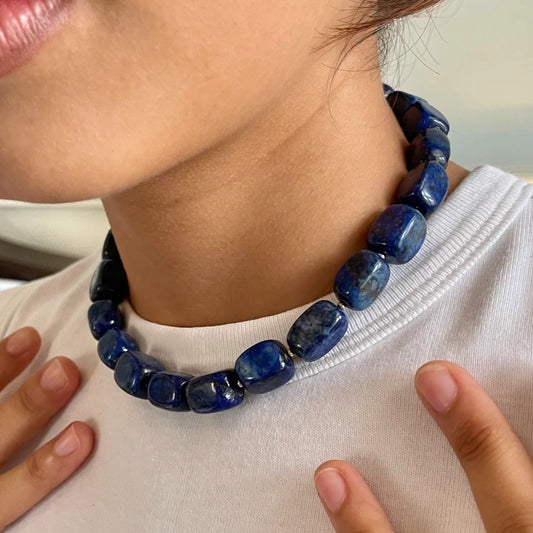 Candy Stone Necklace - Navy
