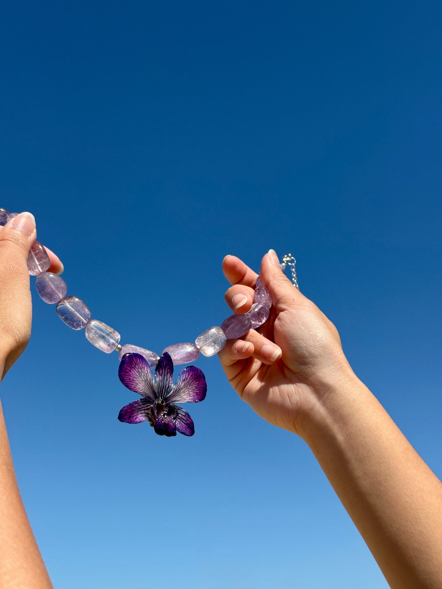 Candy Orchid Necklace (Purple)