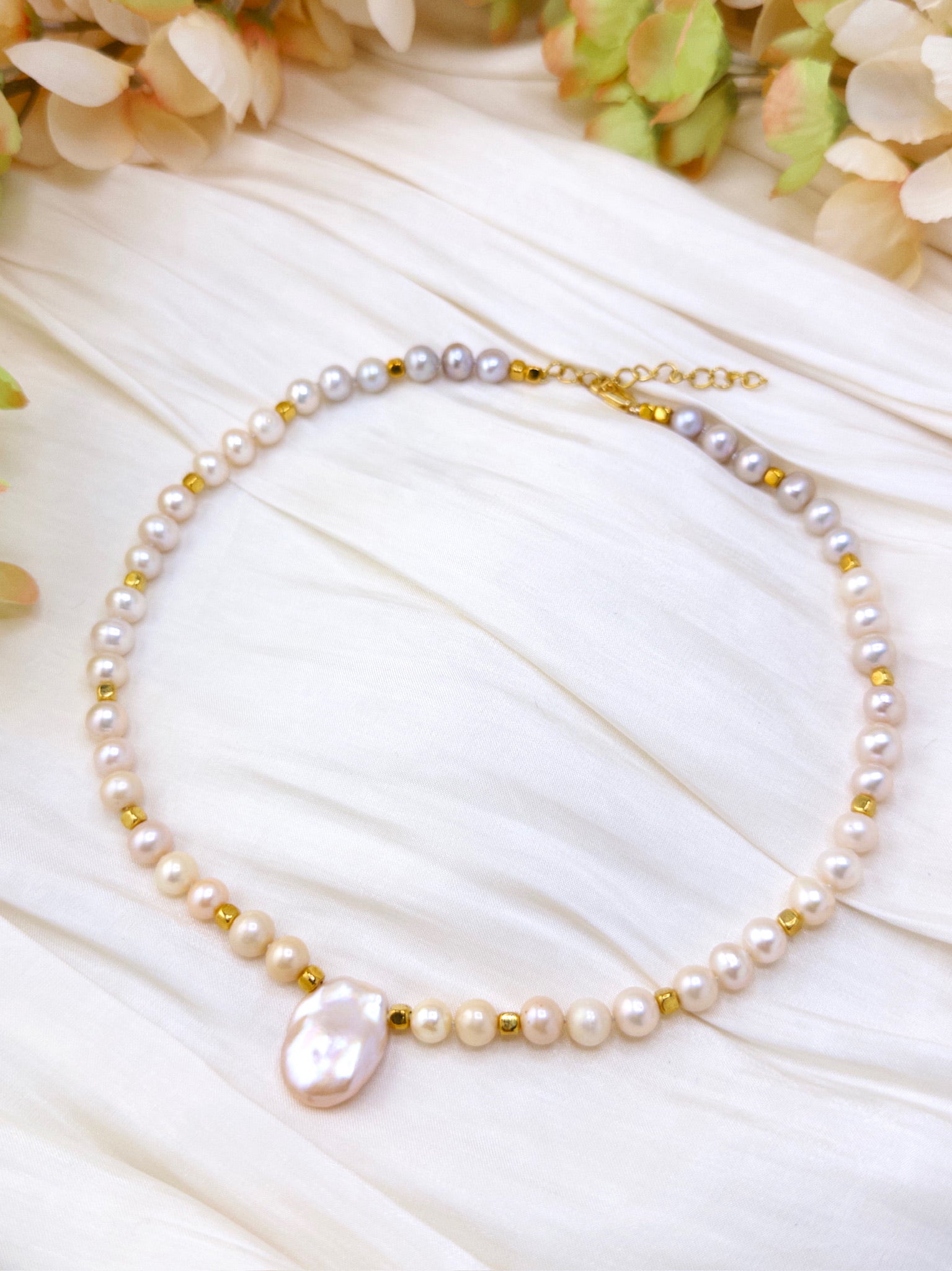 Moonwashed Pearl Necklace