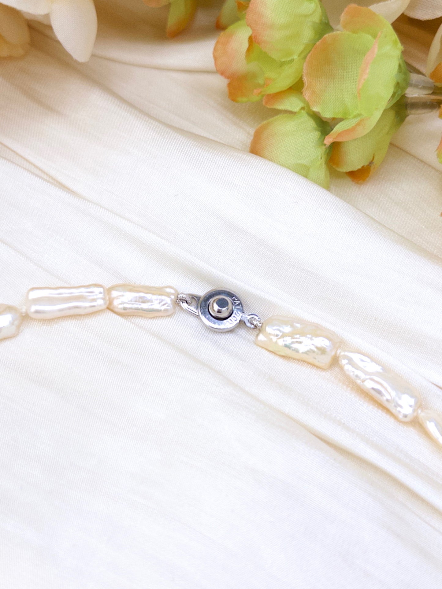 Peach Baroque Pearl Necklace