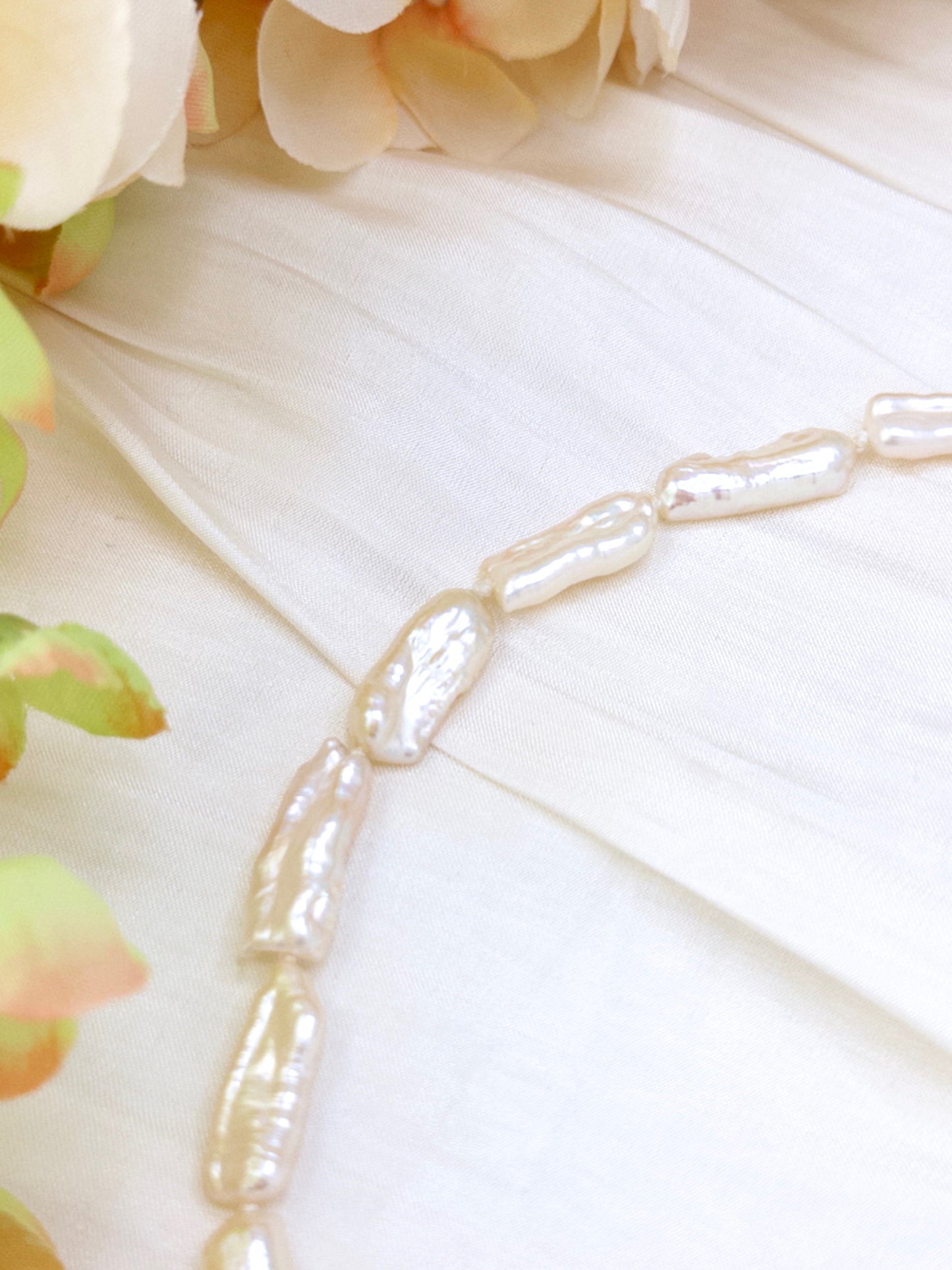 Peach Baroque Pearl Necklace