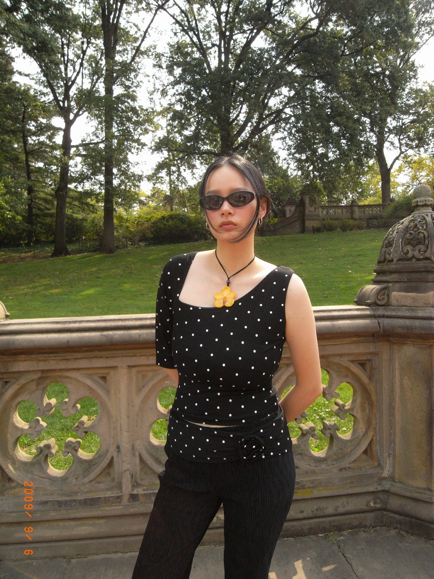 Yellow Vanda Orchid Necklace Set