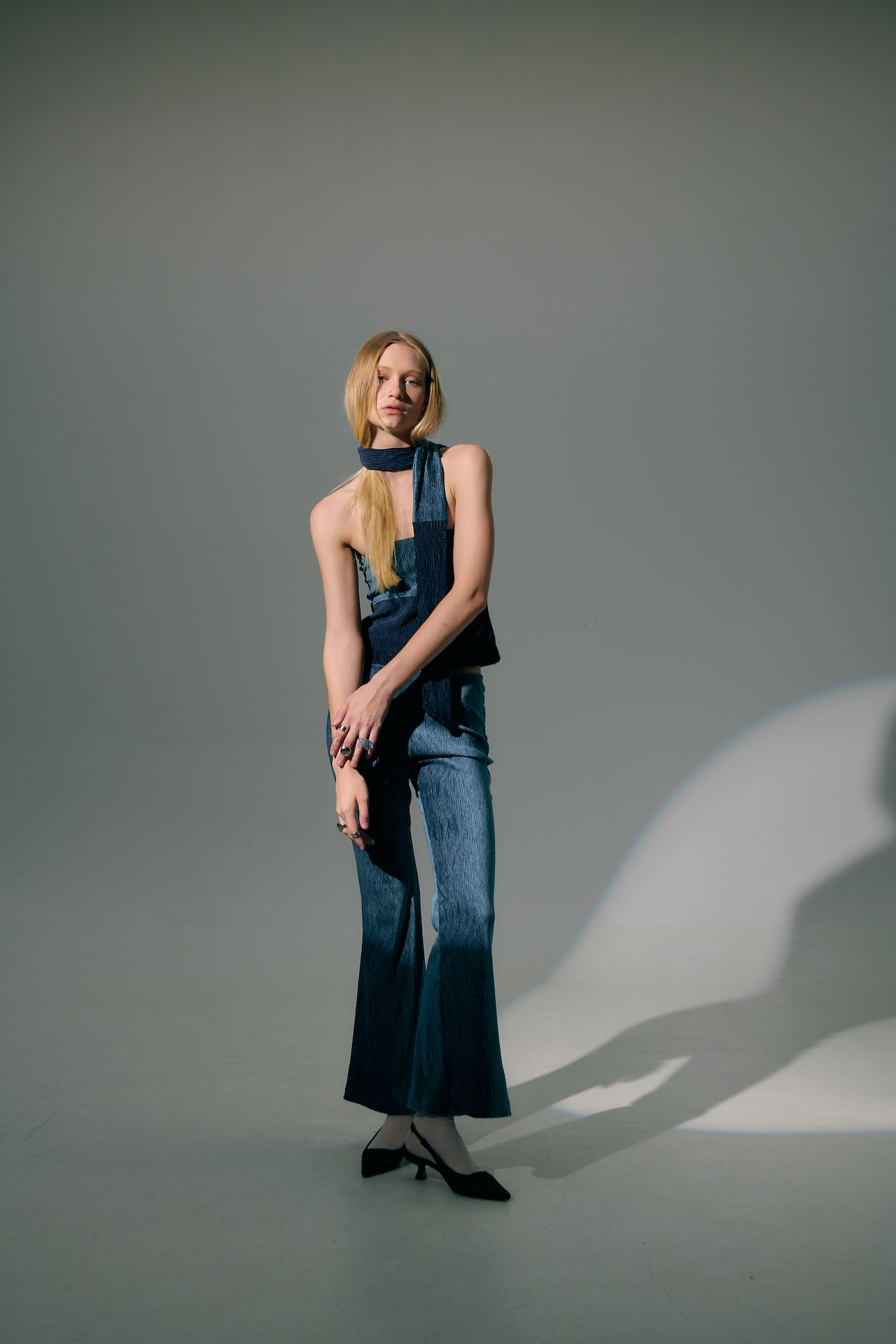 Velvet Flared Pants - Black