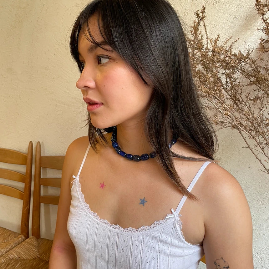 Candy Stone Necklace - Navy