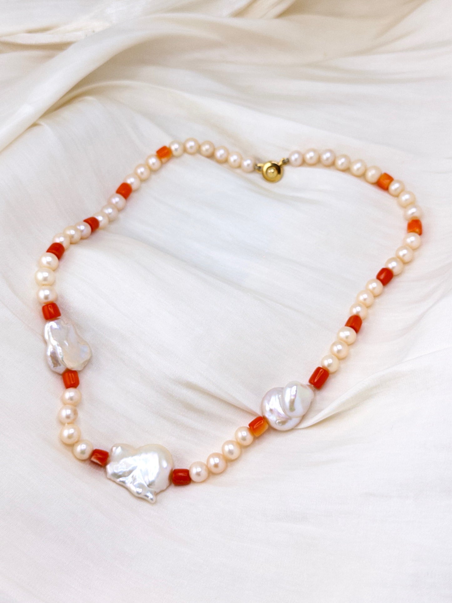 Sunset Coral Drops Necklace
