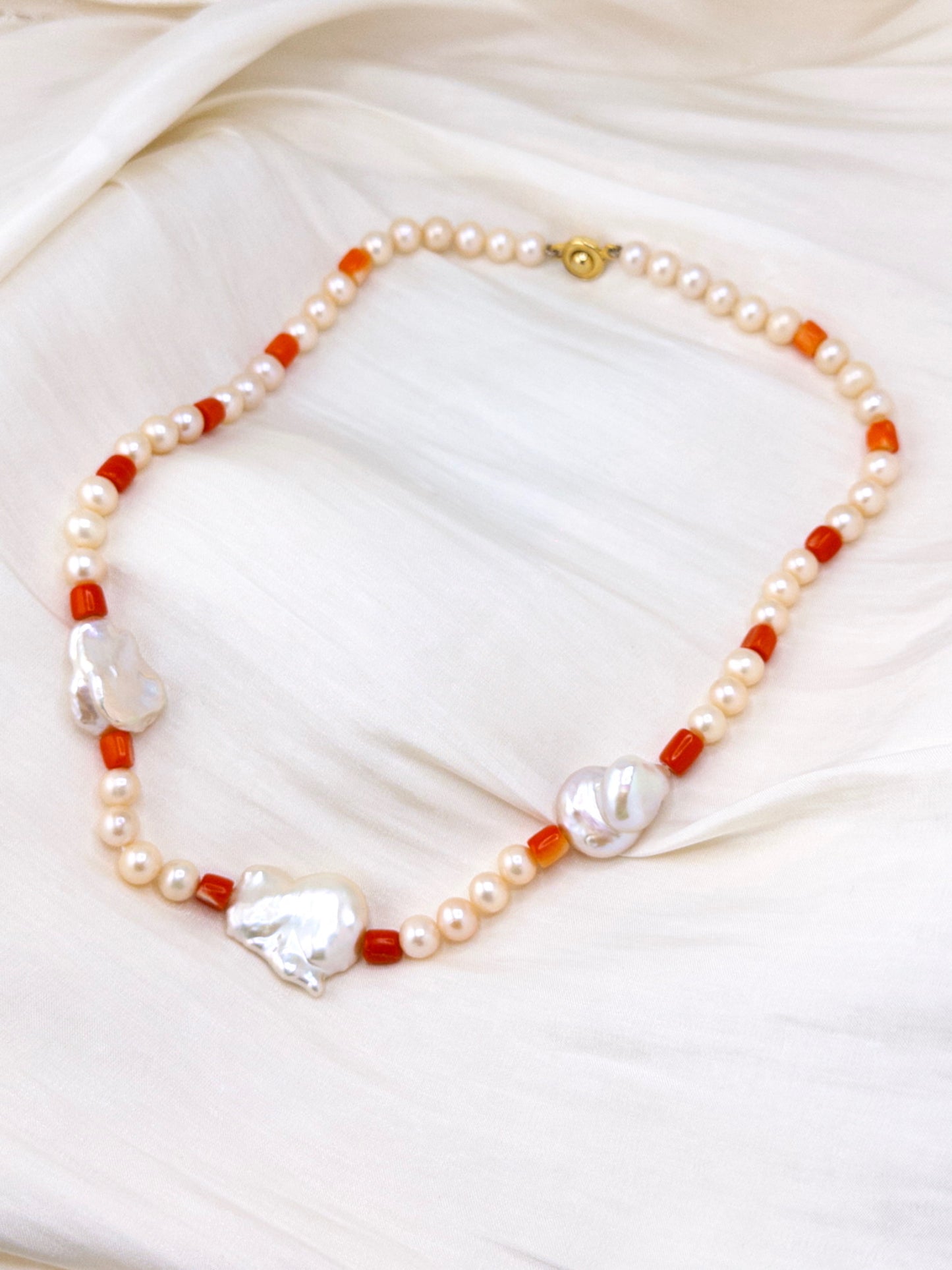 Sunset Coral Drops Necklace