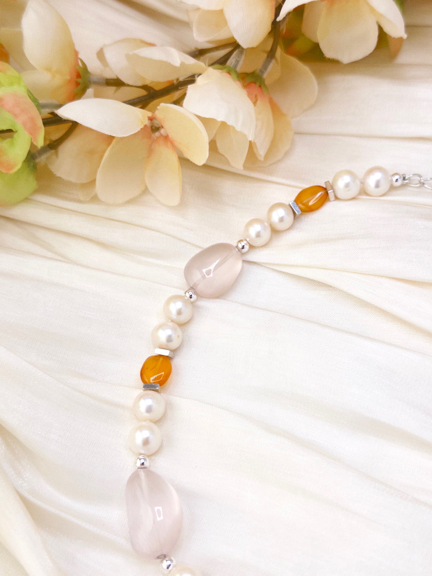 Amethyst & Rose Quartz Bloom Necklace