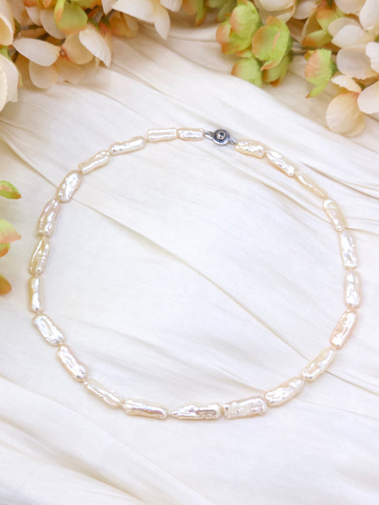 Peach Baroque Pearl Necklace