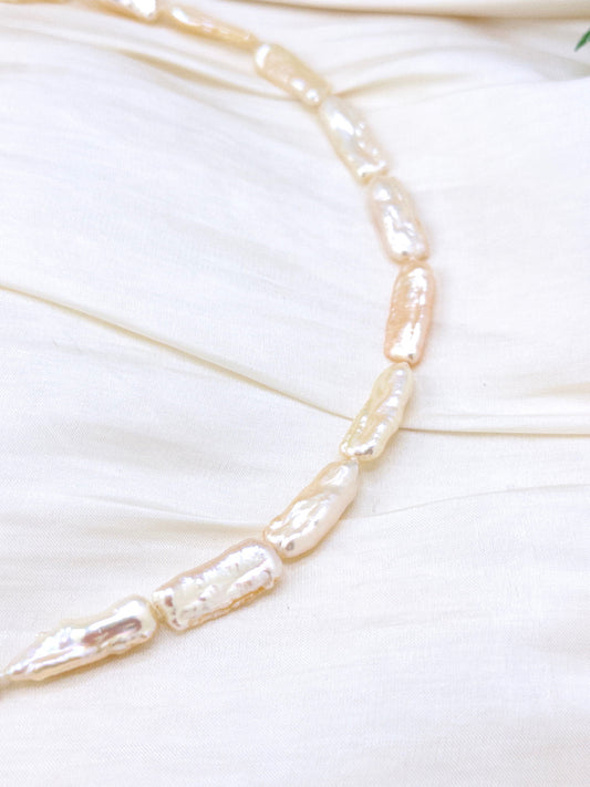 Peach Baroque Pearl Necklace