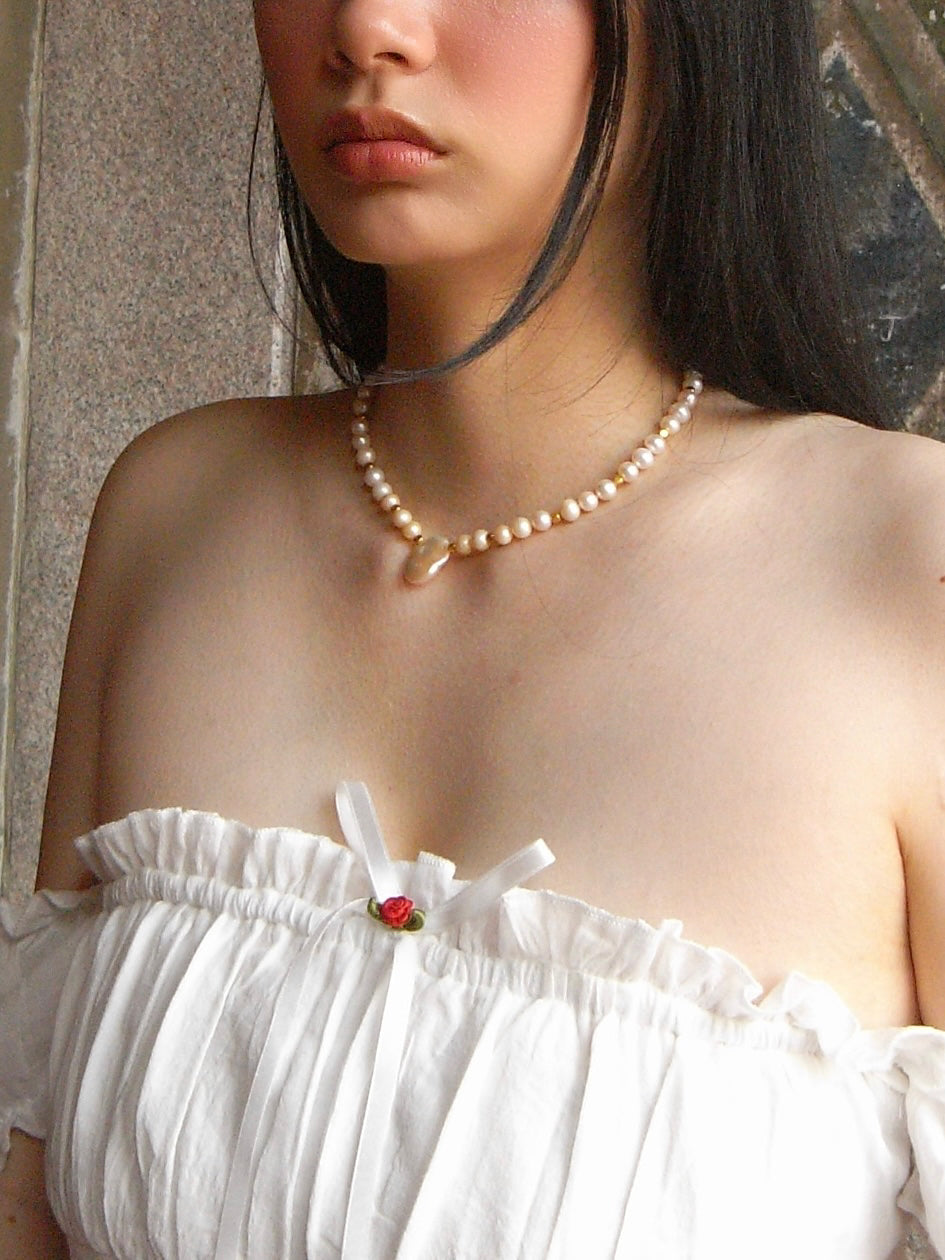 Moonwashed Pearl Necklace