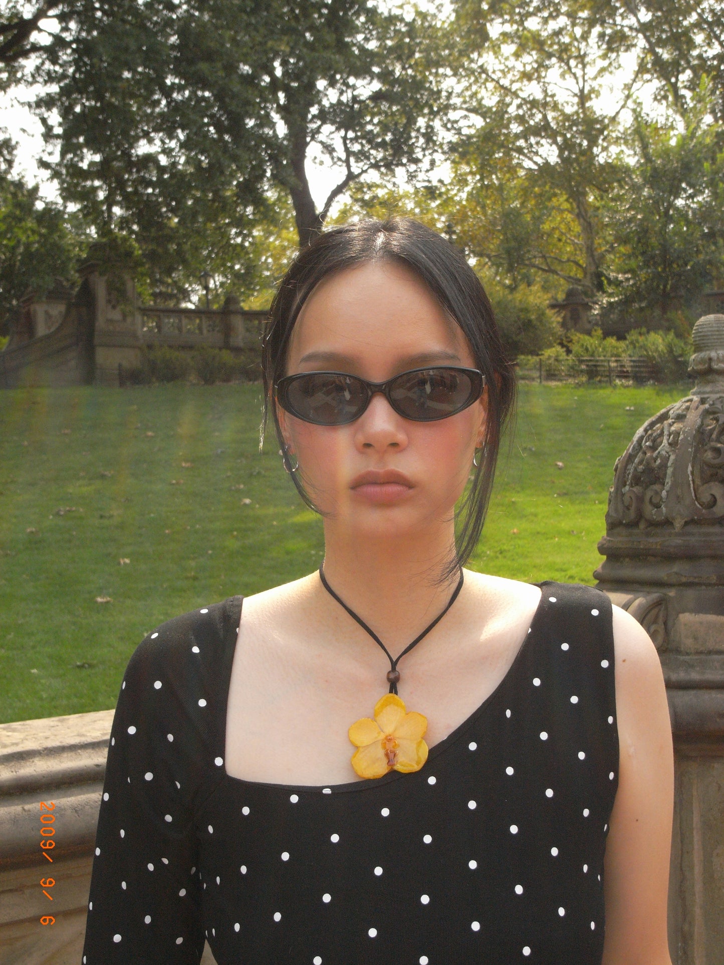 Yellow Vanda Orchid Necklace Set