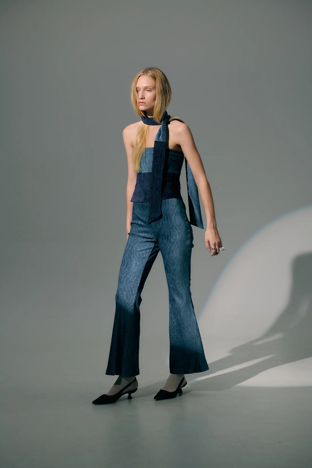 Velvet Flared Pants - Black