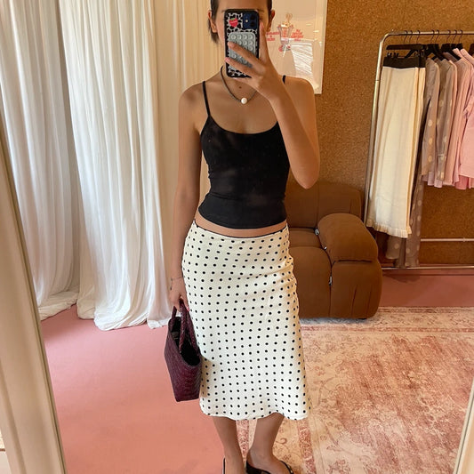 Singular Stone Candy Necklace - Shiny Black and White Stone