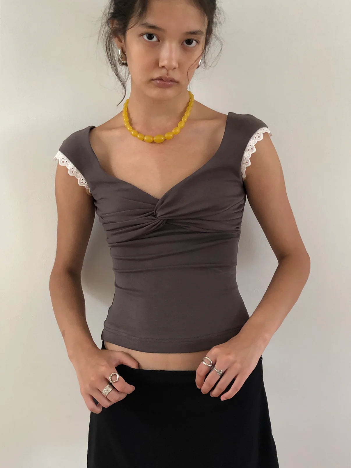 Mila Lace - Draped Top